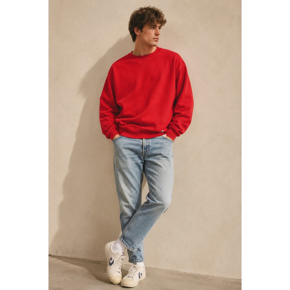 Vintage Russell Athletic Red Crewneck Sweatshirt USA NWT Small Oversized